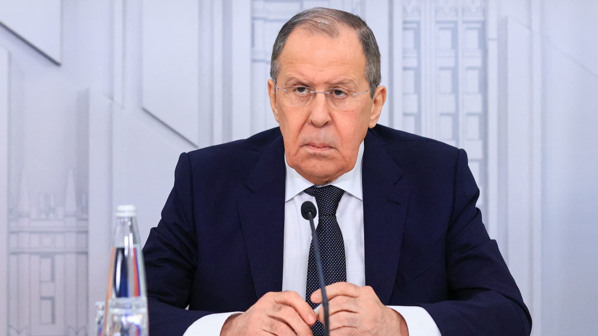 Russia's Foreign Minister Sergei Lavrov attends a news conference in Moscow, Russia June 6, 2022.
