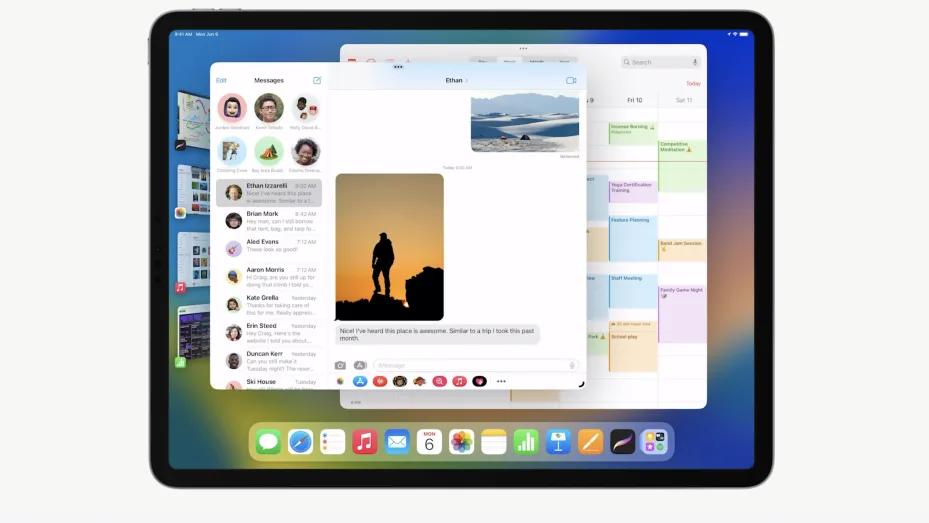 Gestor de escenarios de Apple en iPad