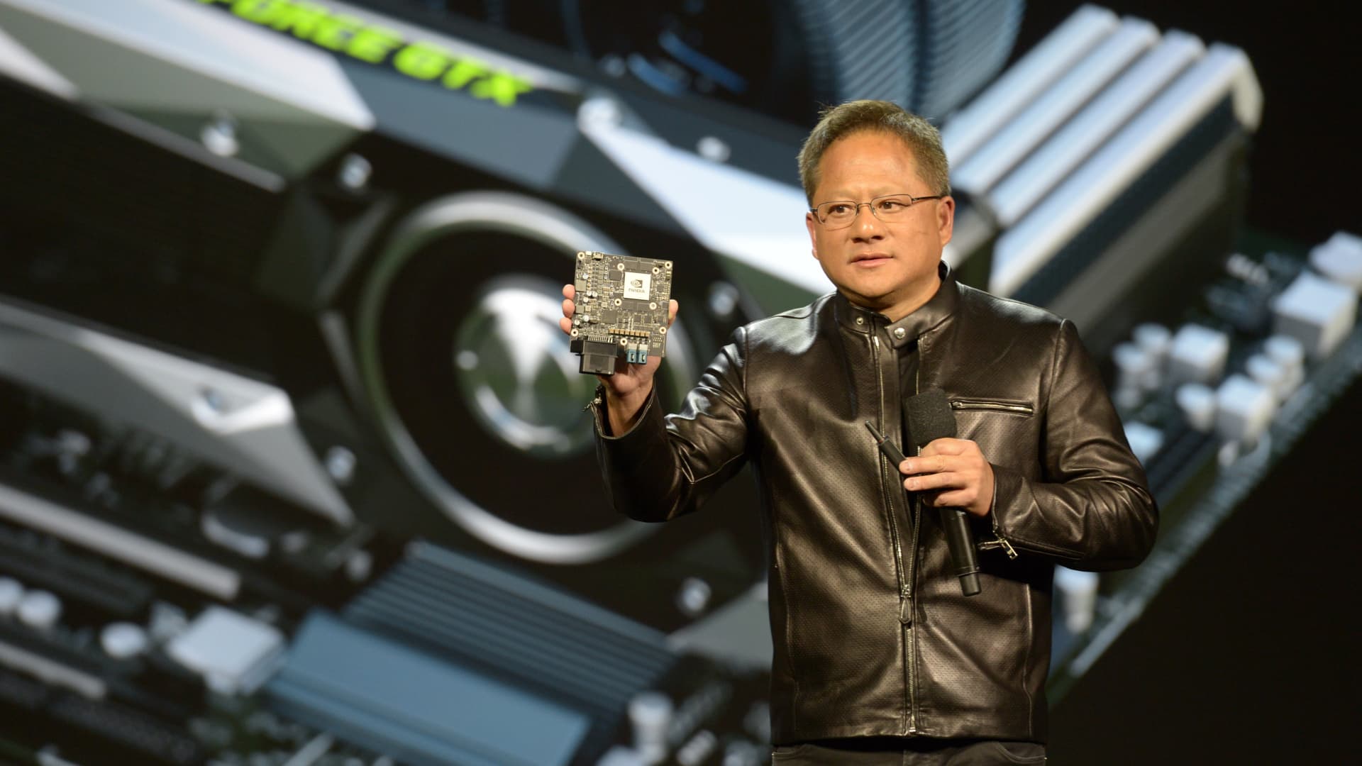 Nvidia shares jumped 25% this week — and got cheaper. Here’s how that happens