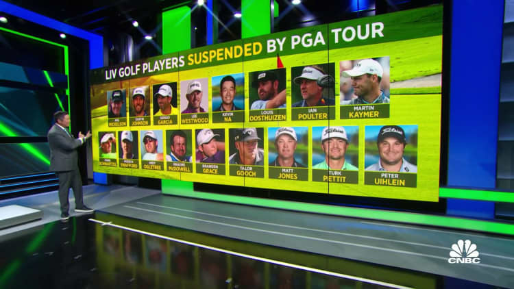 PGA Tour suspends 17 golfers who will compete in LIV Golf Tournament
