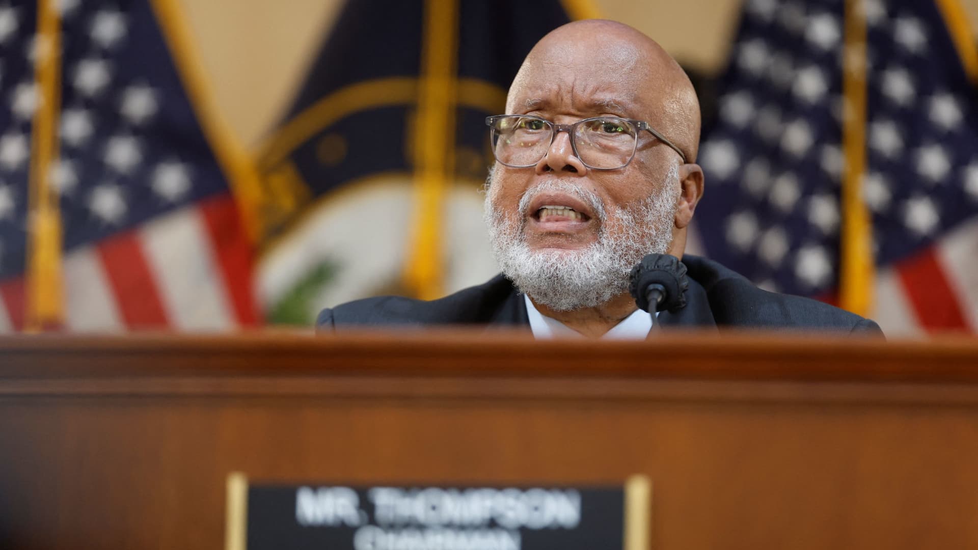 Chairman U.S. Representative Bennie Thompson (D-MS) speaks during in the opening public hearing of the U.S. House Select Committee to Investigate the January 6 Attack on the United States Capitol, on Capitol Hill in Washington, U.S., June 9, 2022.