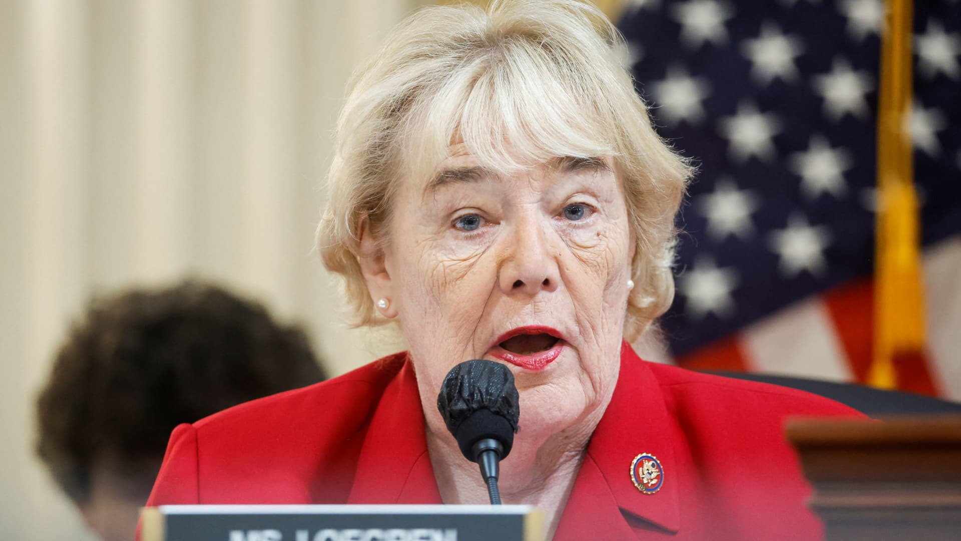 U.S. Representative Zoe Lofgren (D-CA) speaks during the second public hearing of the U.S. House Select Committee to Investigate the January 6 Attack on the United States Capitol, at Capitol Hill, in Washington, U.S. June 13, 2022.