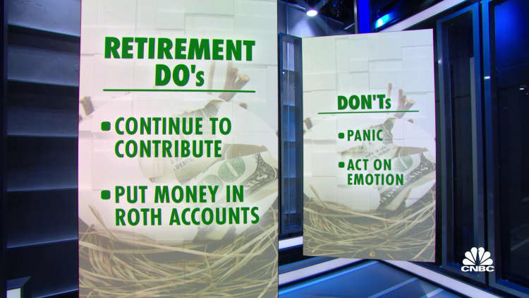 Managing your retirement account in a volatile market: Don't panic
