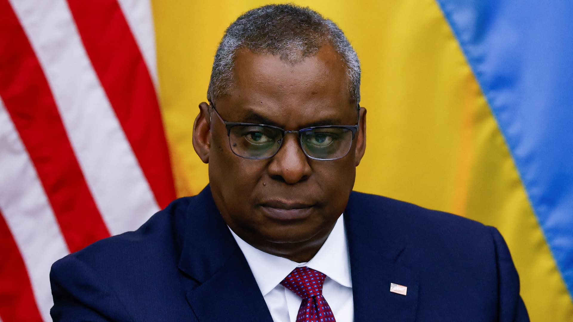 U.S. Defense Secretary Lloyd Austin attends the Ukraine Defence Contact group meeting ahead of a NATO defence ministers' meeting at the alliance's headquarters in Brussels, Belgium June 15, 2022. 