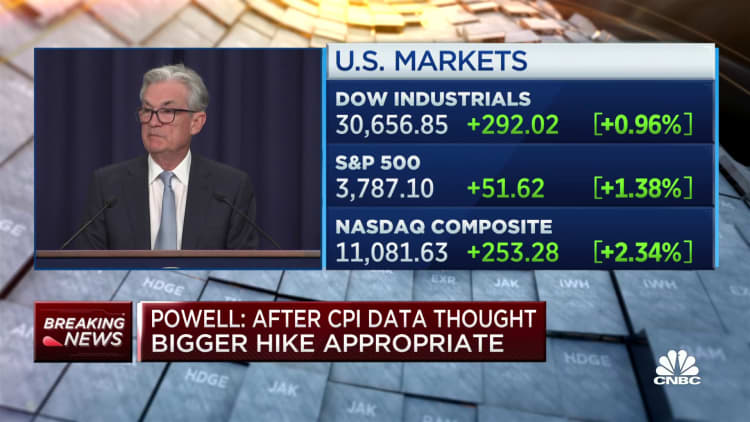 Events of the last few months have raised the degree of difficulty for a soft landing, says Fed Chair Powell