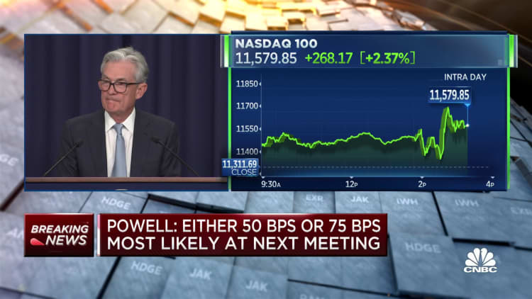 We see it appropriate to get policy rate up to 3-3.5% by year end, says Jerome Powell