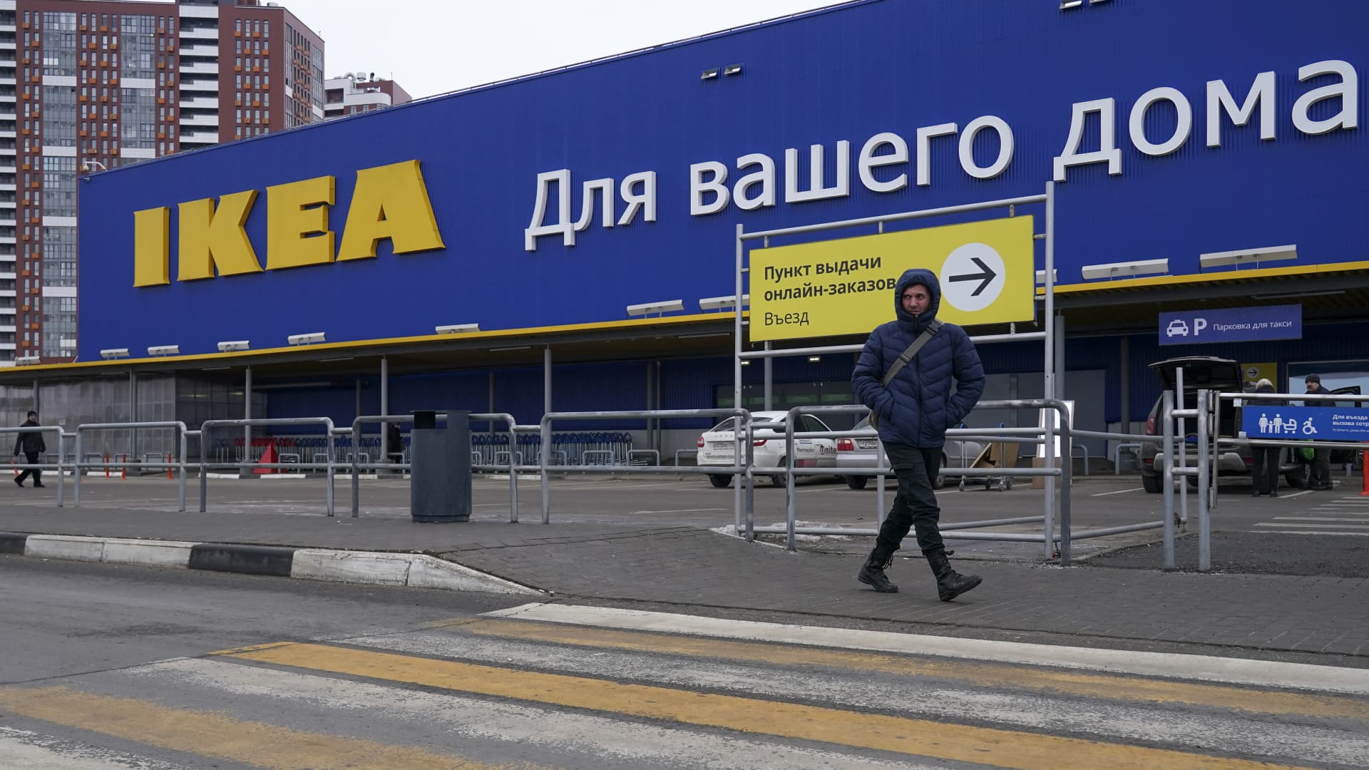 A view of IKEA store in Russia's capital Moscow on March 04, 2022.