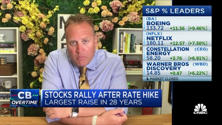 Bear market isn't going to end with this 75 bps rate hike, says Ritholtz's Josh Brown
