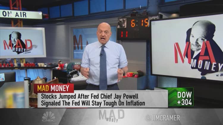 Market bears should take note that Powell will stop inflation by 'any means necessary,' Cramer says