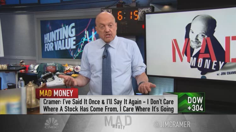 Jim Cramer warns even high quality low price-to-earnings stocks could get beaten down by a recession