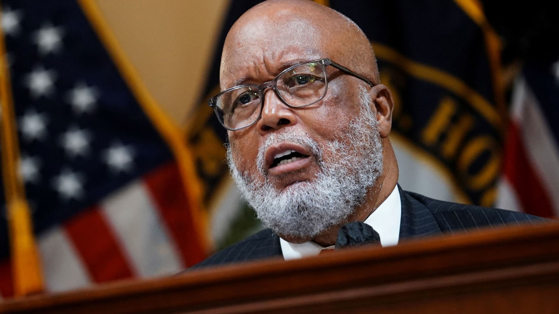 Chairperson Bennie Thompson (D-MS) attends the third of eight planned public hearings of the U.S. House Select Committee to investigate the January 6 Attack on the United States Capitol, on Capitol Hill in Washington, June 16, 2022.