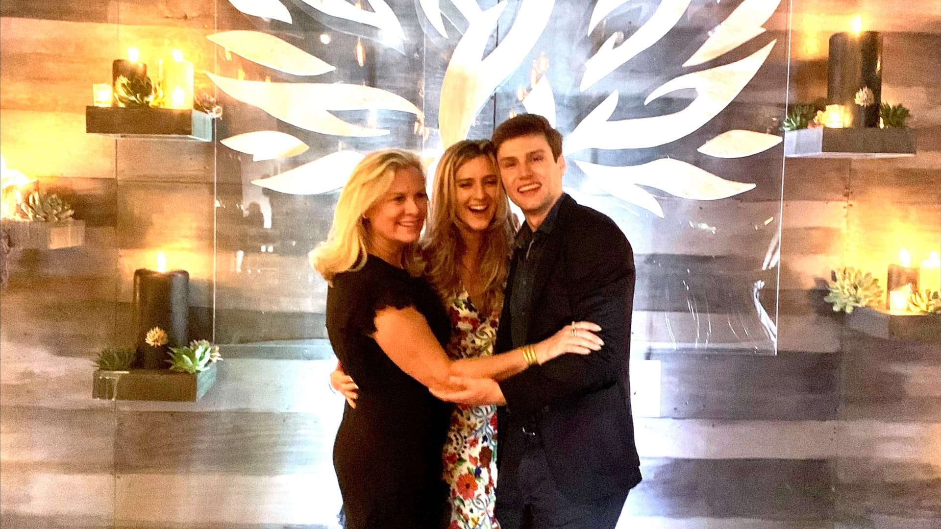 Jim Cramer's wife, Lisa Detwiler, with her daughter and son