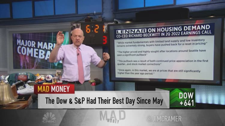 Inflation won't come down any time soon if Tuesday's rally lasts, Jim Cramer warns