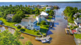 Photo of some homes off of Bay St Louis, Pass Christian, Mississppi.