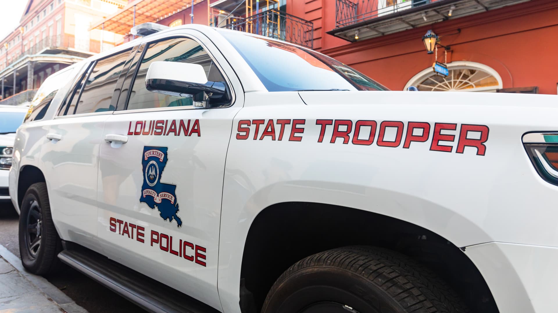 Louisiana State Trooper Vehicle in the New Orleans French Quarter