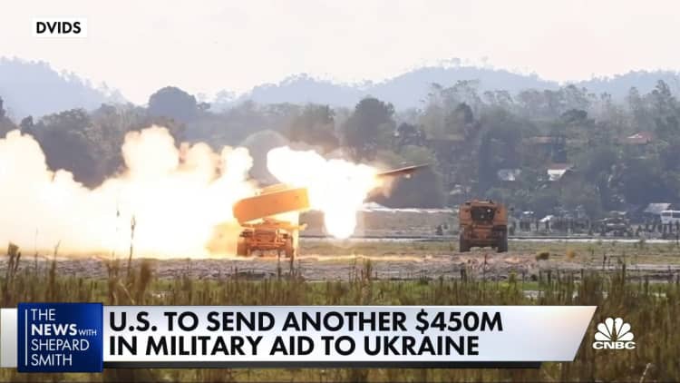 U.S. to send another $450M in military aid to Ukraine as country gets closer to EU membership