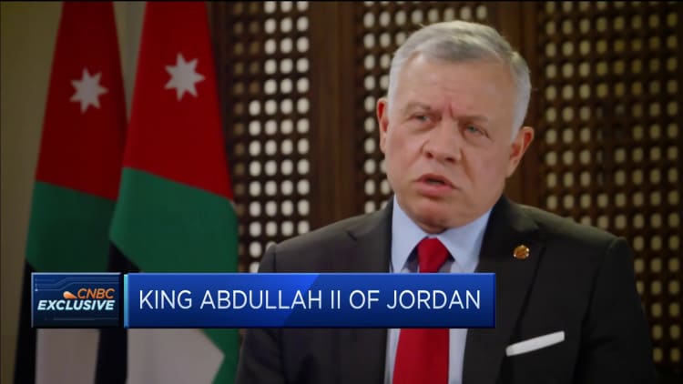 Jordan's king says he believes a Middle Eastern 'NATO' can be built with like-minded countries