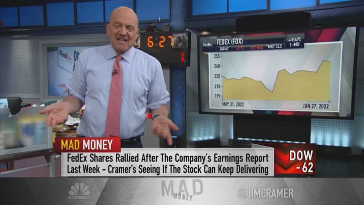 Investors could do 'a lot worse' than FedEx here, Jim Cramer says