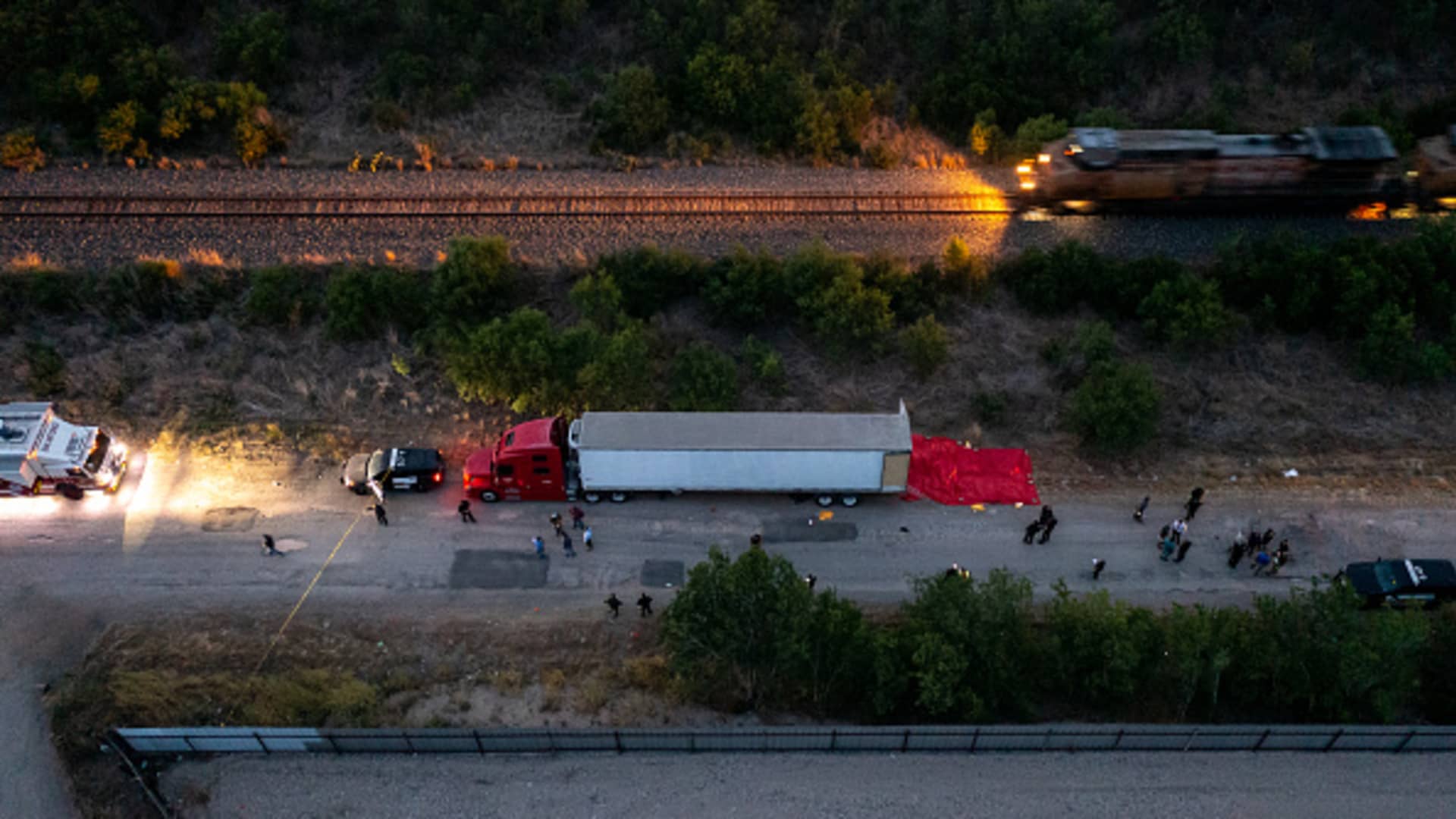 Dozens of migrants discovered lifeless in truck in San Antonio, officers say