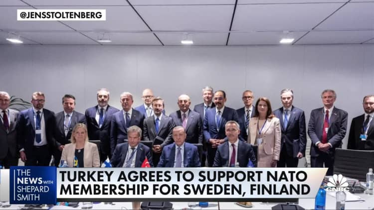 Turkey agrees to support Finland and Sweden NATO membership; Russians target school in Kharkiv