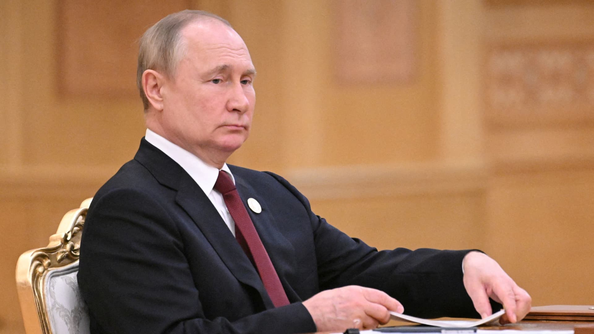 Russian President Vladimir Putin attends Caspian Summit in Ashgabat, Turkmenistan June 29, 2022. 
