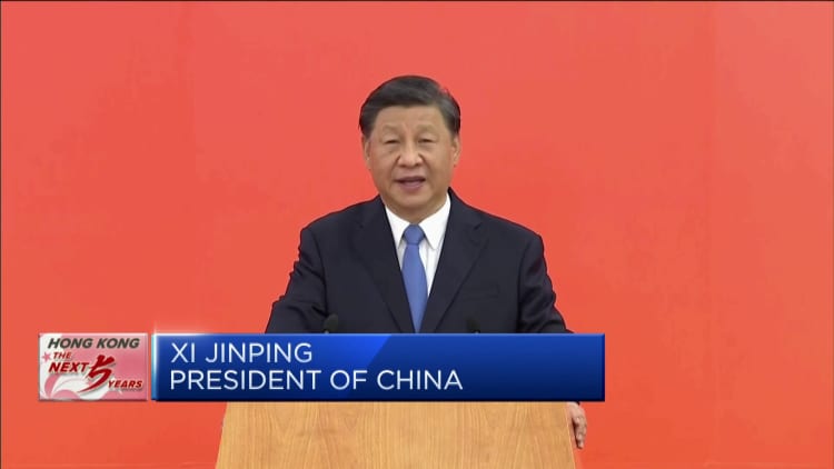 China's Xi says Hong Kong will have a bright future under 'one country, two systems' principle