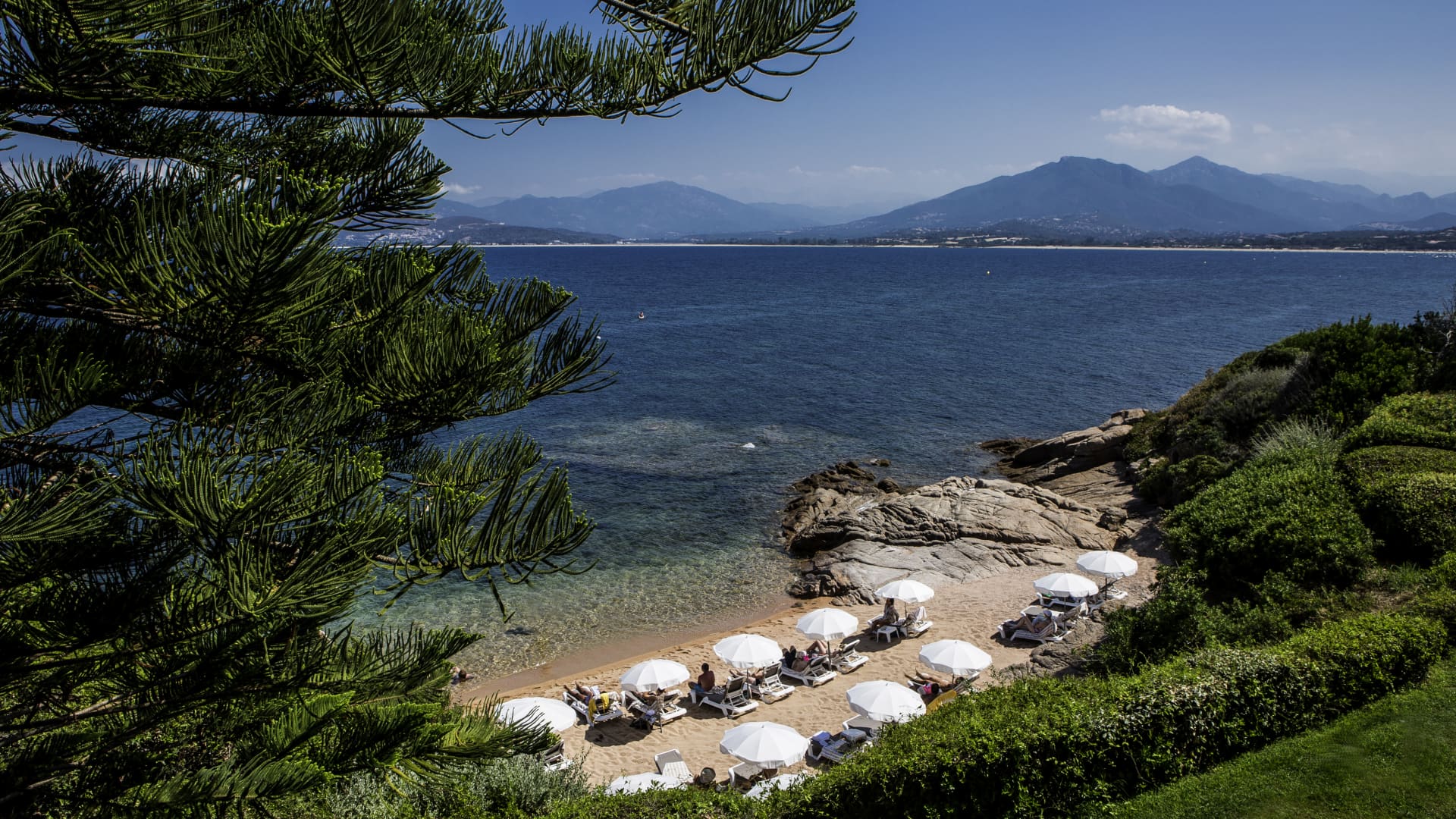 The Sofitel Golfe d'Ajaccio Thalassa Sea and Spa hotel, located in southern Corsica.