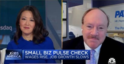 Small business job growth remains strong, although slightly slower, says Paychex CEO