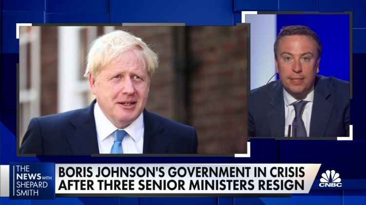 Boris Johnson's government in crisis after three senior ministers resign