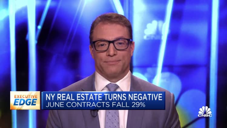 New York real estate turns negative as June contracts fall 29%