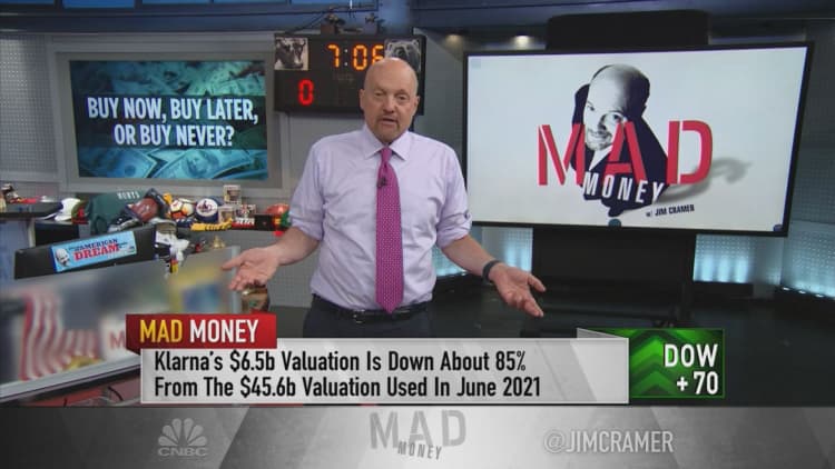 There's more pain coming for investors with buy now, pay later holdings, Jim Cramer says