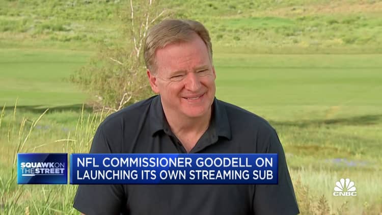 I think the NFL's media rights will go to the streaming service, says the NFL's Goodell