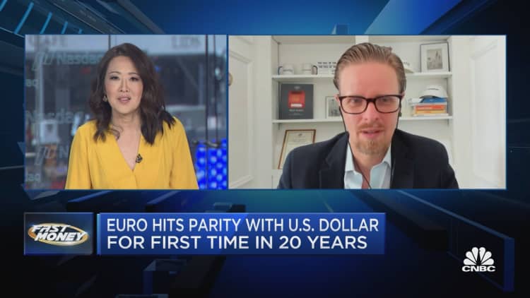 Euro hits parity with U.S. dollar for the first time in 20 years