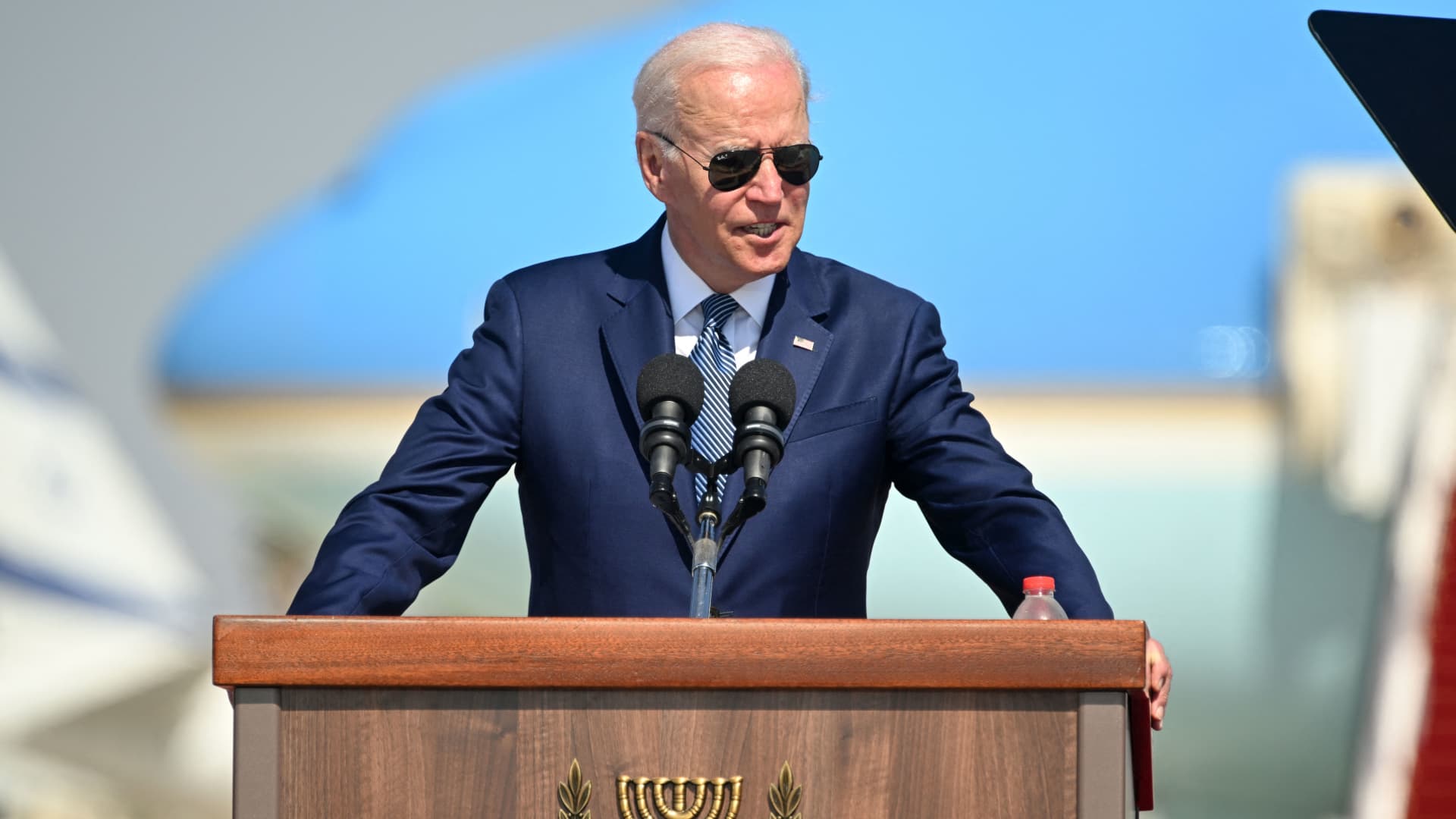 Biden’s economic approval rating falls to new low on fear about inflation, CNBC survey finds