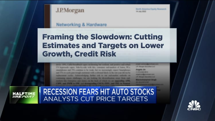 Concerns over recession hit auto stocks
