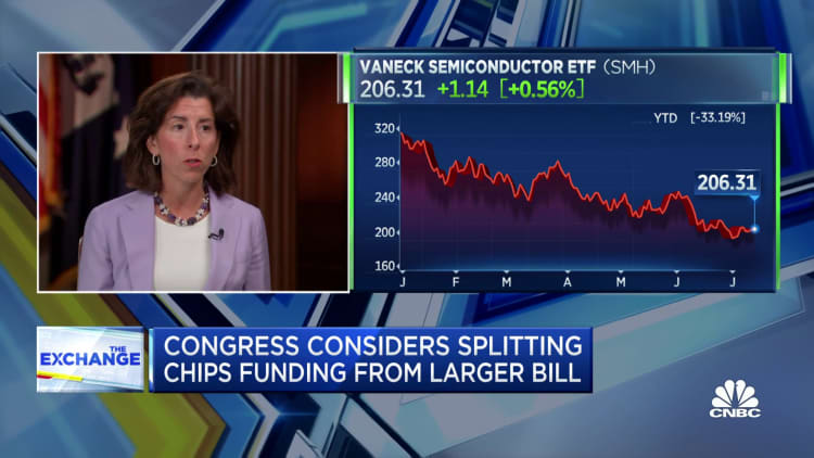Republicans and Democrats are coming to grips with the chip problem, says Commerce Sec. Raimondo