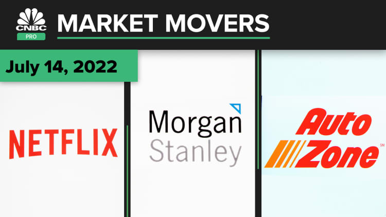 Netflix, Morgan Stanley, and AutoZone are some of today's stocks: Pro Market Movers July 14