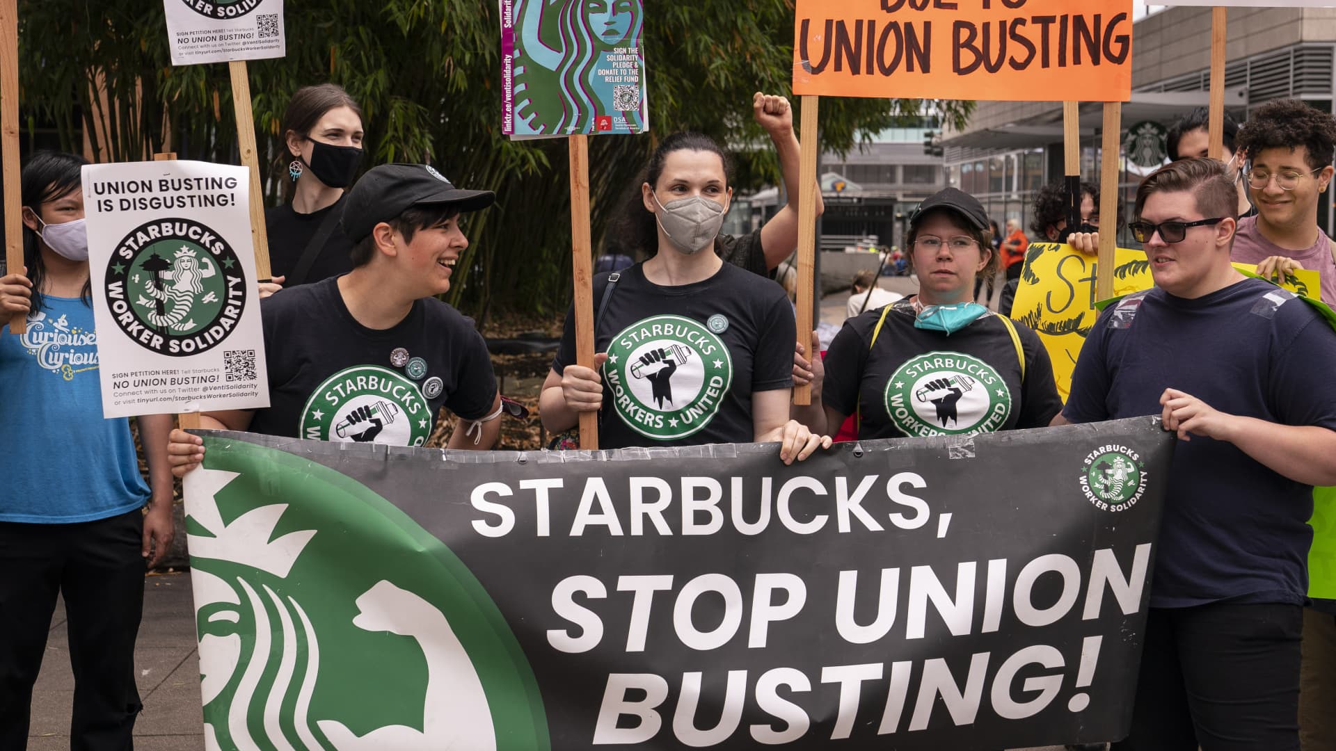Why Starbucks, Apple and Google are unionizing now for the first time