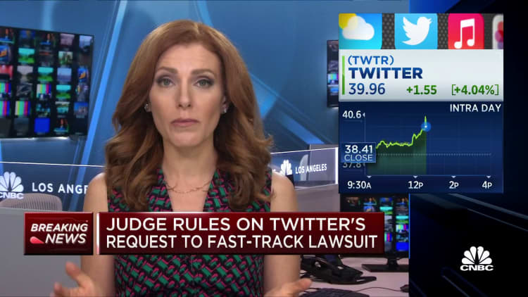 Judge rules on Twitter's request to fast-track lawsuit
