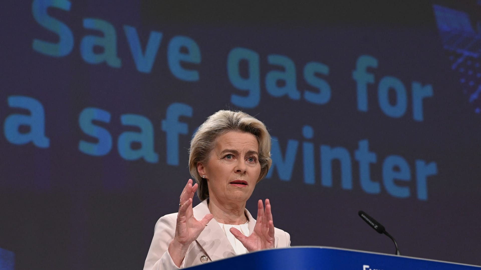 European Commission President Ursula von der Leyen says the time is now for the bloc to impose a price cap on Russian pipeline gas.
