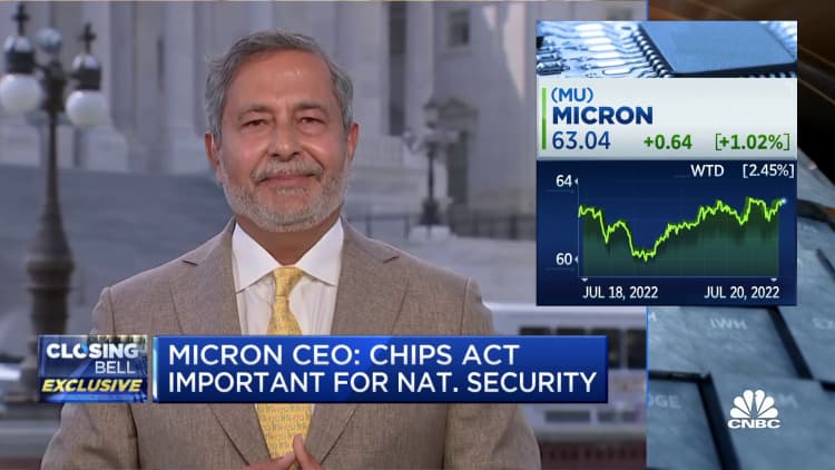 We will make a decision on building a facility after the CHIPS Act passes, says Micron CEO