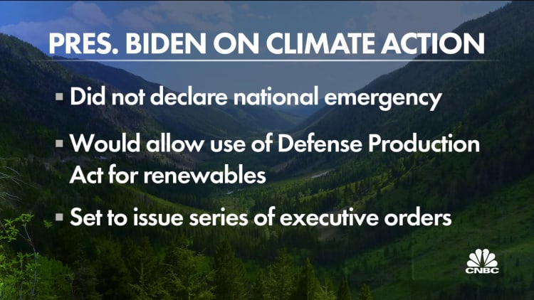 Biden pledges to take executive action to fight climate change