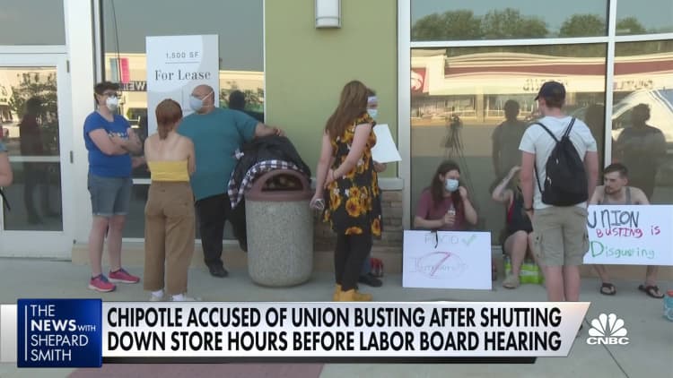 Chipotle accused of union busting after shuttering store in Maine