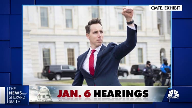 Sen. Hawley fled after Capitol stormed by protesters 'he helped rile up'