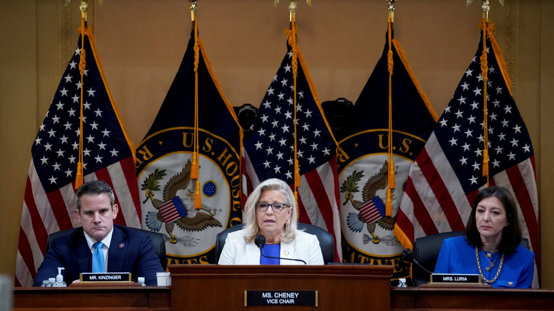 U.S. Representative Liz Cheney, a Republican from Wyoming, speaks during a hearing of the Select Committee to Investigate the January 6th Attack on the US Capitol in Washington, D.C., US, on Thursday, July 21, 2022. 