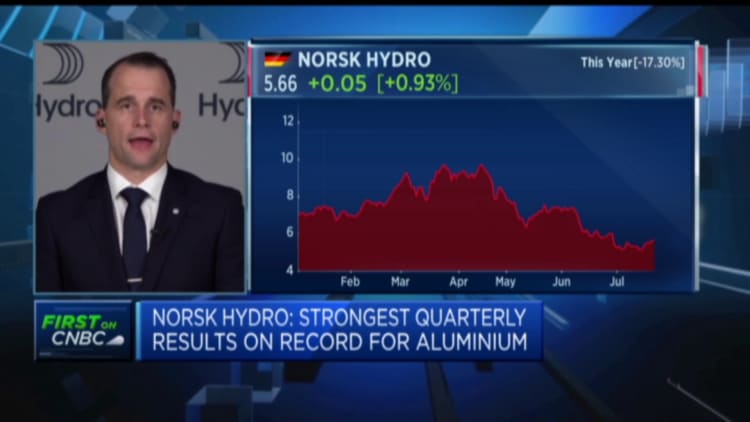 Norsk Hydro is benefitting from high energy prices, tight aluminium markets, CFO says