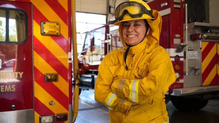 From lawyer to firefighter: 36-year-old is turning her side hustle into a career