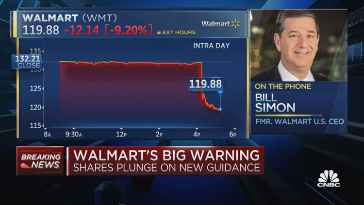 Walmart shares plunge as the company issues new guidance for FY2023