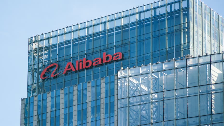 BEIJING, CHINA - JULY 14: Alibaba Group Holdings Ltd. signage is displayed outside the company's offices on July 14, 2022 in Beijing, China.