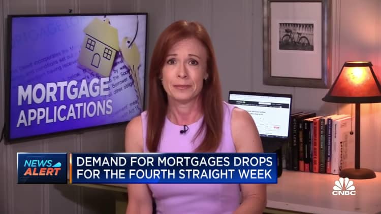 Demand for mortgages drops for the fourth straight week